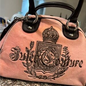 Vintage Y2K Juicy Couture Pink and Black bowler bag